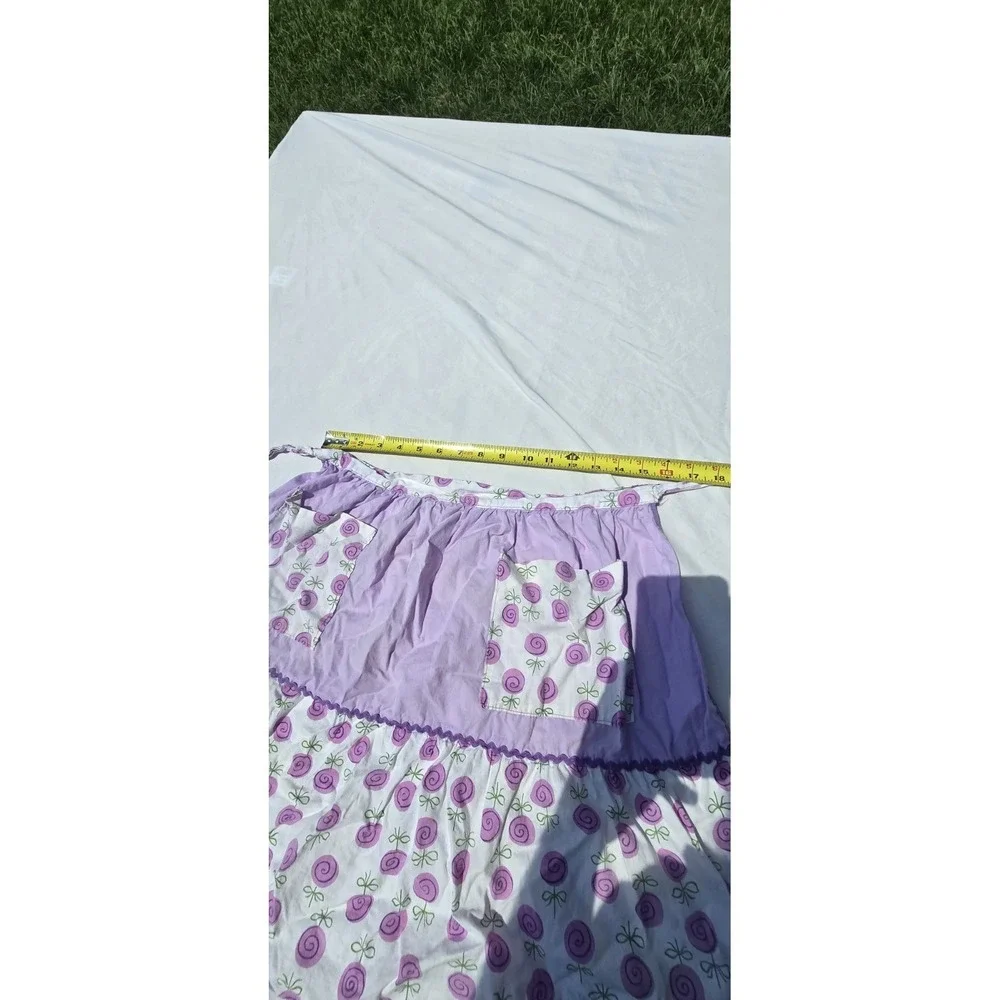 Home Made Girls Purple Apron with Pockets